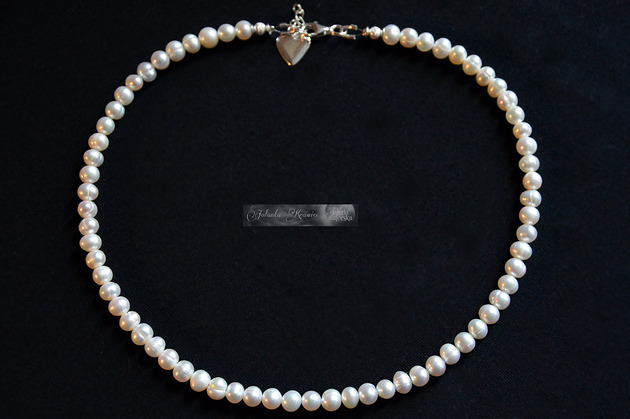 korale Perły naturalne Srebro Naszyjnik