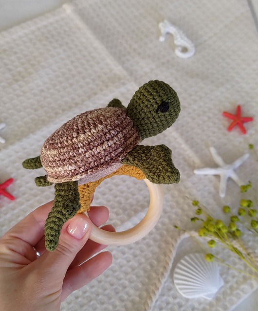 niemowlak - inne Grzechotka żółwik, Gryzak na kółku, Prezent dla noworodka