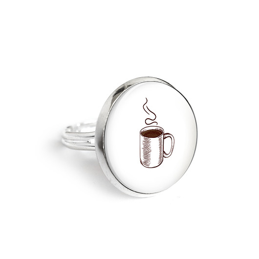 pierścionki srebrne Pierścionek - Kawa