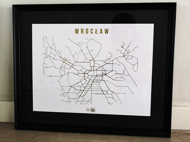 Plakat WROCŁAW autobusy i tramwaje(ZŁOTY) Moje Metro