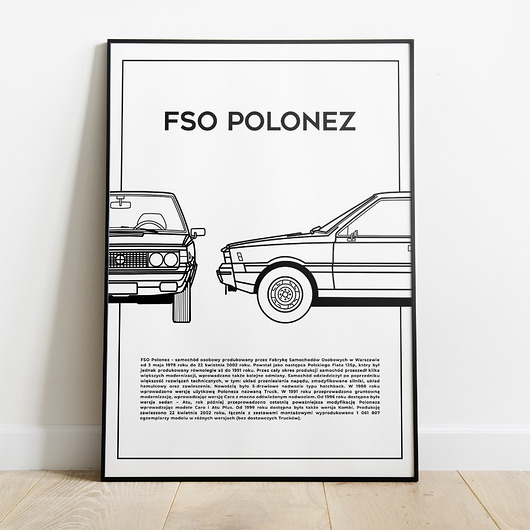 Plakat Polska Motoryzacja - FSO Polonez Peszkowski Graphic