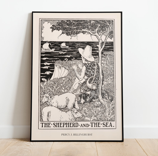 plakaty Plakat vintage szkic shepherd sea - PASTERZ II