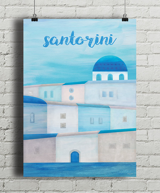 plakaty Plakat Santorini - grecka wyspa