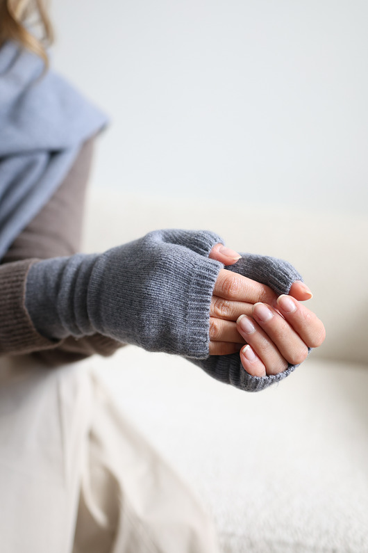 rękawiczki damskie Mitenki Merino & cashmere szare
