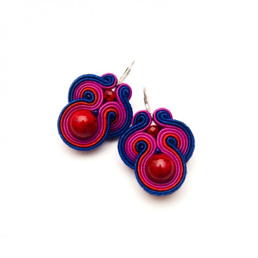 Klasyczne soutache - fuksja, czerwień, szafir maanuela