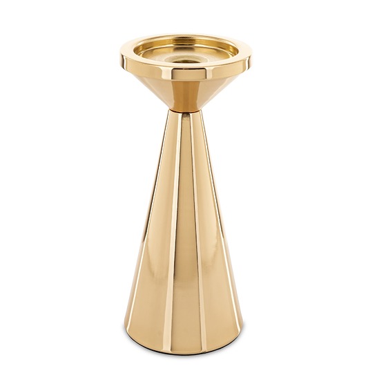 świeczniki i świece Świecznik metalowy złoty 24x10x10 cm Oro