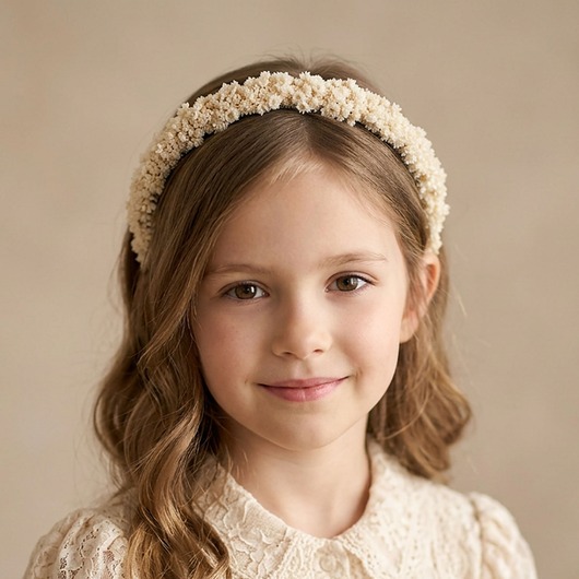 wianki komunijne Opaska z naturalnych suszonych kwiatów