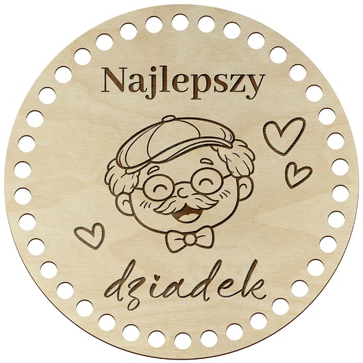 skrzynki, kufry i pudła Baza Koszyka Organizera do Szydełkowania KOŁO 20cm Prezent na Dzień Dziadka