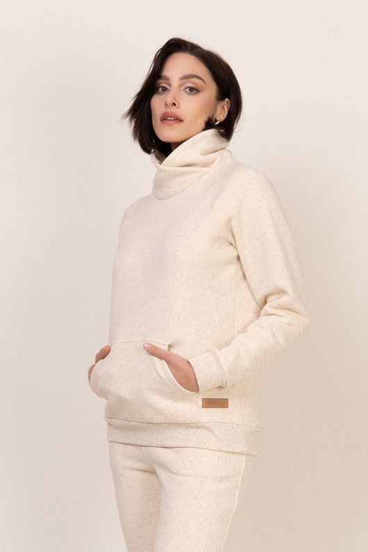 bluza bez kaptura damska BLUZA - organiczna bawełna & konopie
