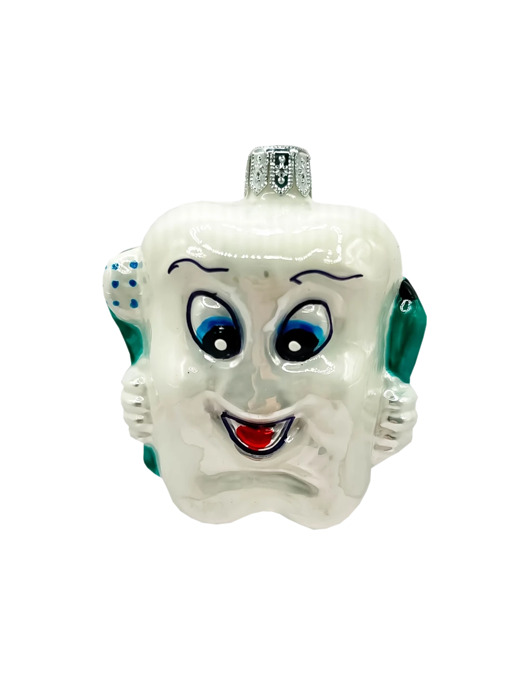 ozdoby choinkowe Bombka choinkowa: Uśmiechnięty ząbek z pastą i szczoteczką: morski