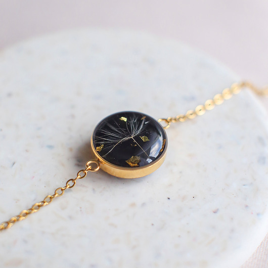 bransoletki z żywicy Bransoletka z rzęsek dmuchawca