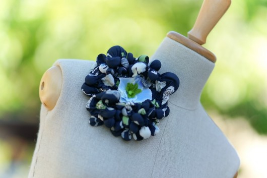 Brosza &quot; Bubbles BLUE &quot; HERBE DESIGN