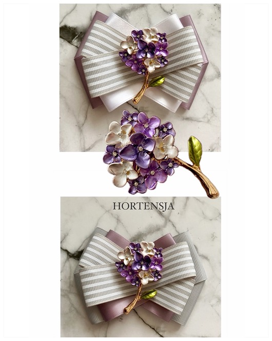 broszki Brosza Hortensja z kwiatowej kolekcji NEW