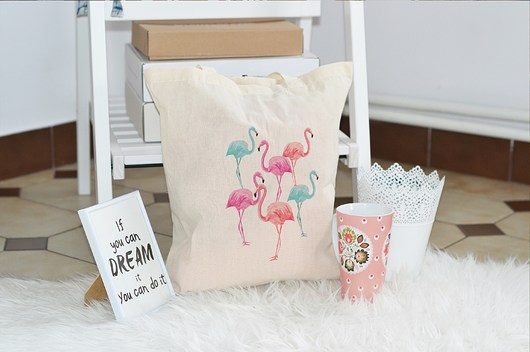 Torba z nadrukiem - flaming (gruby materiał) AllbagAllprints