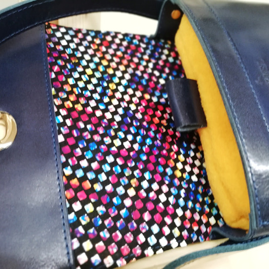Torebka AGATHA - PREMIUM niebieska KOZIEL LEATHER DESIGN
