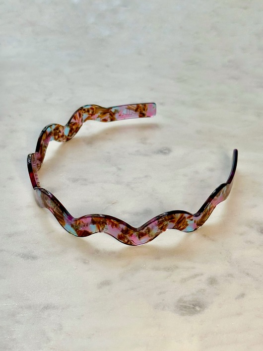 opaski do włosów Opaska Wavy w kolorze Garden Pink