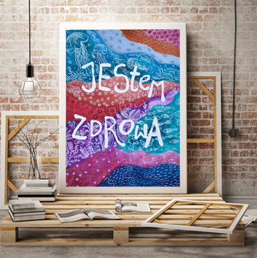 grafiki i ilustracje Afirmacja Jestem zdrowa