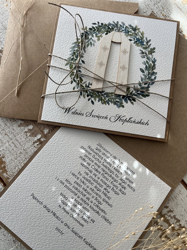 kartki scrapbooking Kartka z okazji święceń kapłańskich dla księdza - prezent