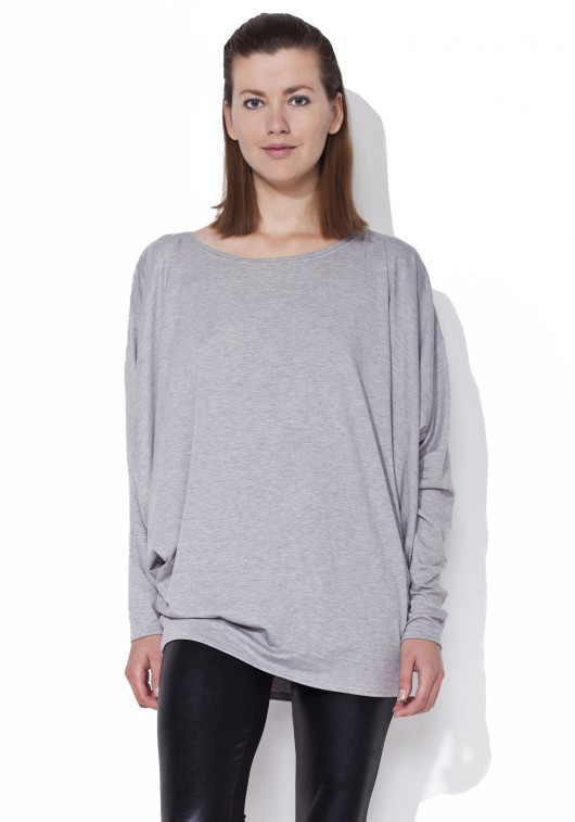 BFF Bluzka oversize'owa jasnoszara Friends with Benefits