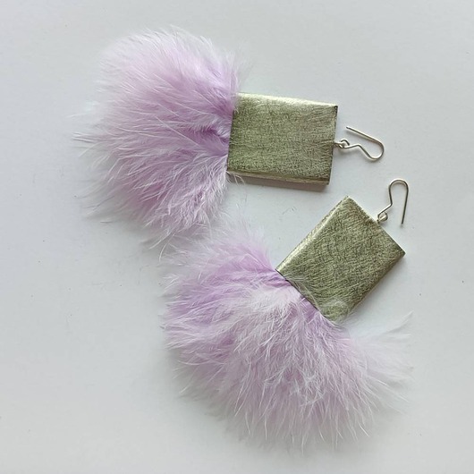 kolczyki z piórami PIÓRKO kolczyki