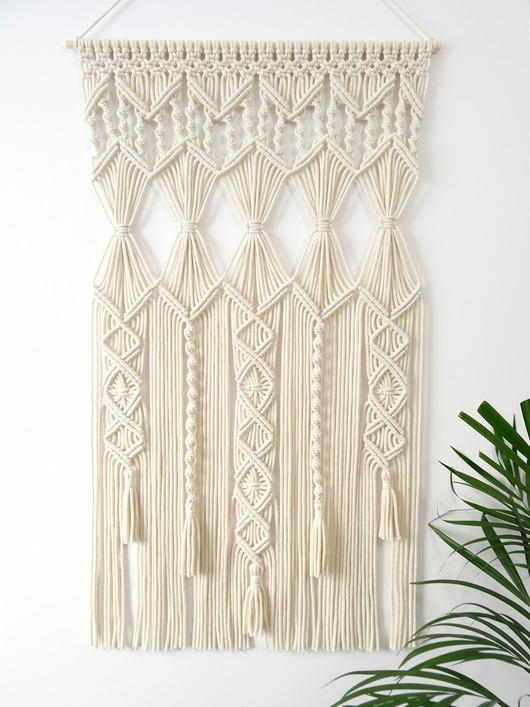 Makrama Gloria 60x115 cm kremowa ecru nordart