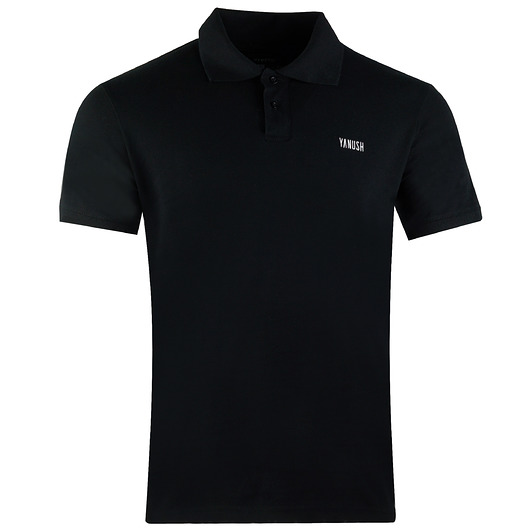 Czarna Koszulka Polo Slim Fit Yanush