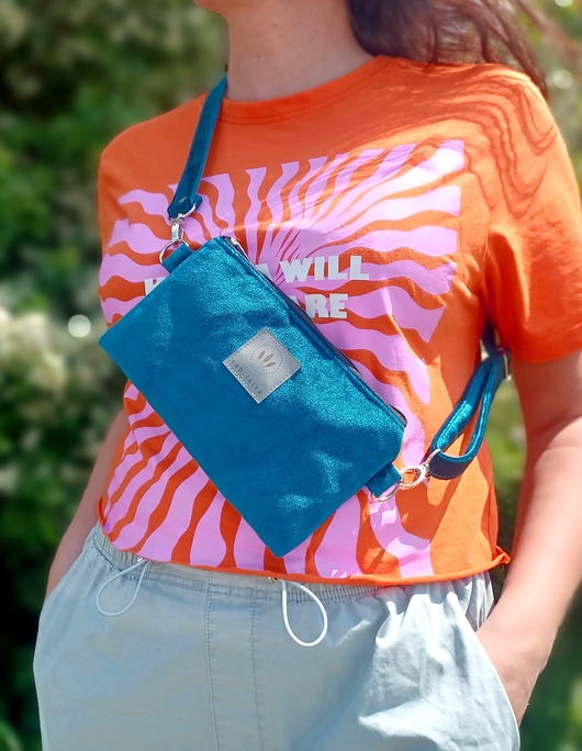 saszetka nerka Mini nerka saszetka na telefon Turkus