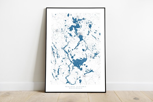 Plakat Mazury - Wielkie Jeziora Mazurskie maps by P