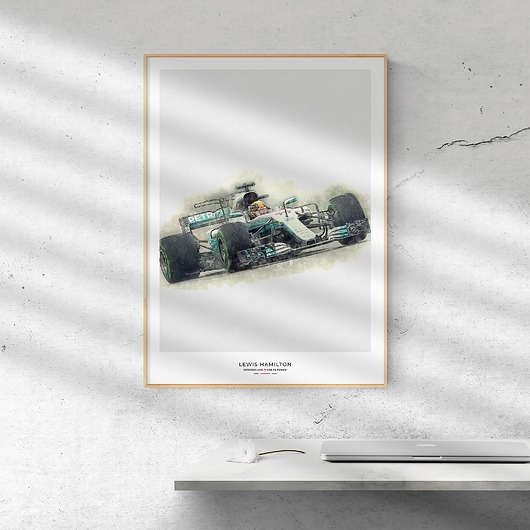 plakaty Plakat Tory wyścigowe - Lewis Hamilton