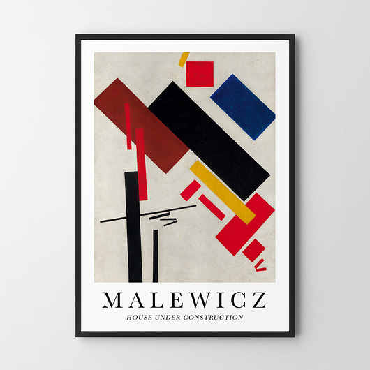 plakaty Plakat Kazimierz Malewicz House under Construction