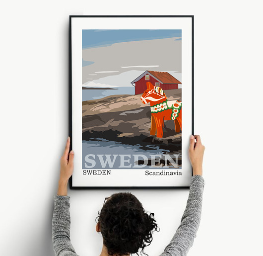 plakaty Plakat Pocztówka ze Szwecji