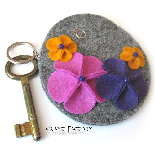Popping Iris - etui na klucze Craft Factory
