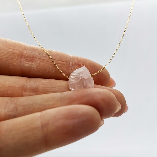 srebrne naszyjniki Naszyjnik, Surowy Turmalin Różowy