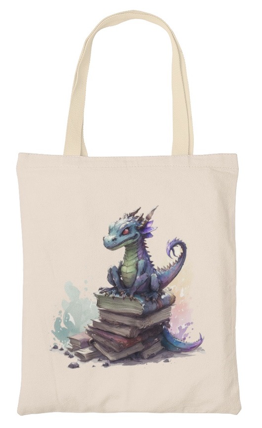 torby na zakupy Torba smok książki mól książkowy prezent fantasy