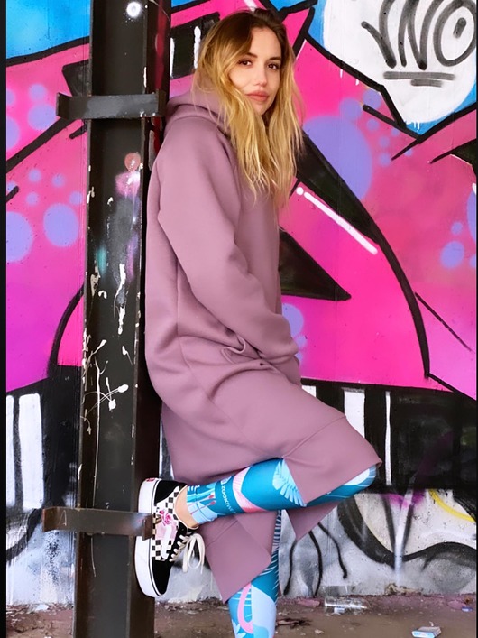bluza z kapturem damska Bluza Swell Smokey Purple