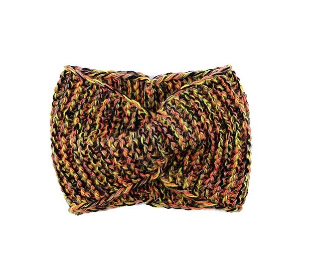 opaski do włosów Opaska retro robiona na drutach