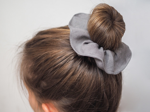 gumki do włosów Lniana gumka do włosów  True Gray Linen