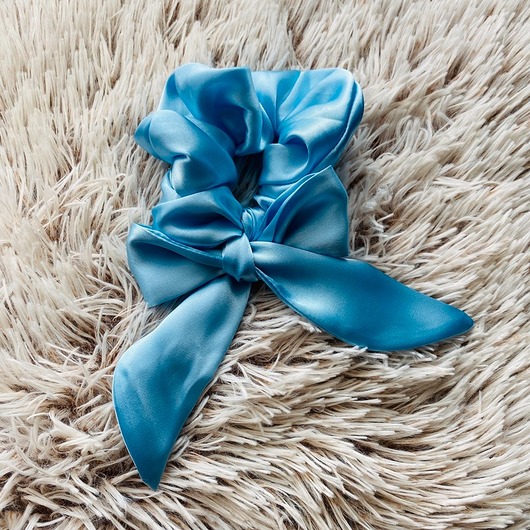 Gumka do włosów scrunchie sale błękit Nandi