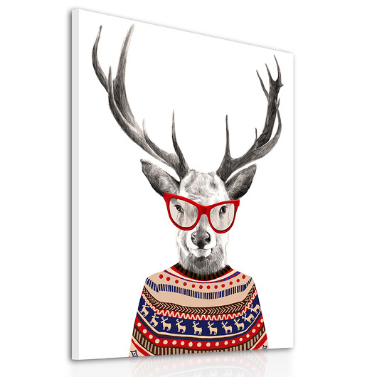 OBRAZ NA PŁÓTNIE - 60x80 HIPSTER NOWdeco
