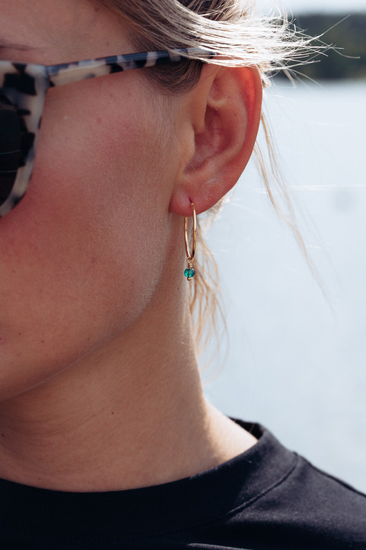 Kolczyki z zielonym onyksem Luna Mood Jewellery