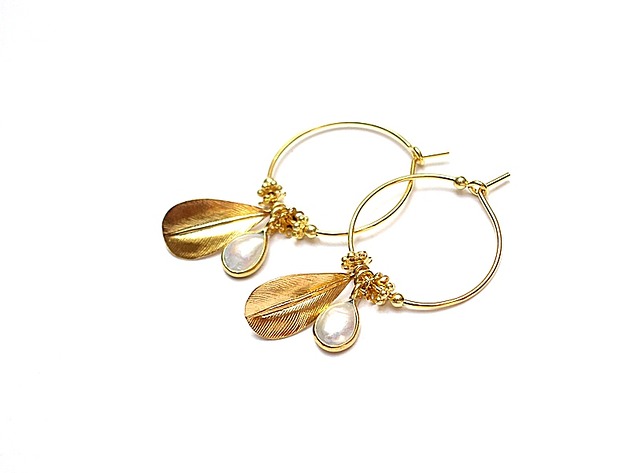 Kolczyki boho  pearl  Katia i krokodyl