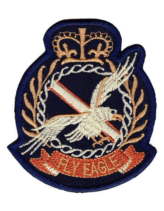 naszywki na ubrania Naszywka naprasowanka FLY EAGLE BEŻOWA termoprzylepna haft 8x9,3cm