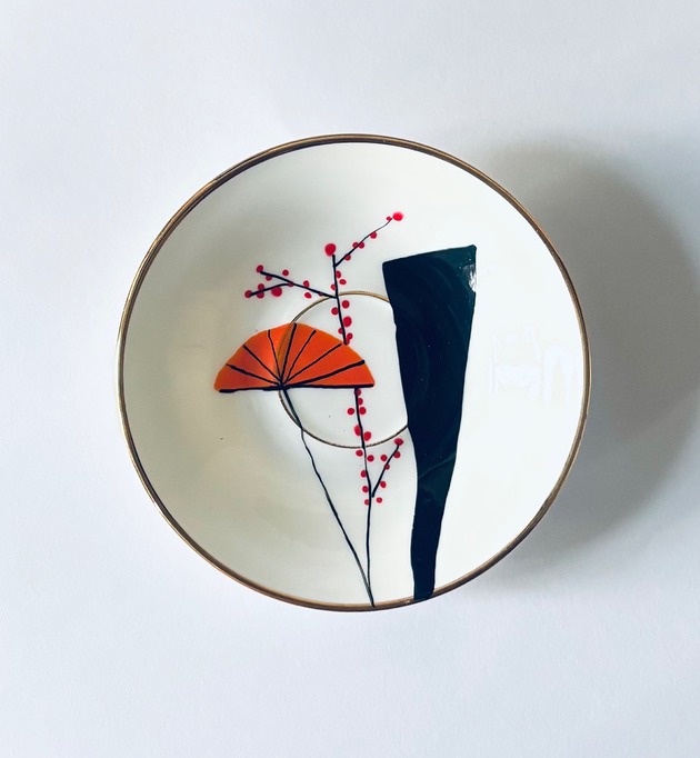 Ozdoby na ścianę Kobe wachlarzyki ikebana