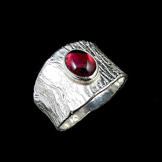 pierścionki srebrne Pierścionek turmalin rubelit