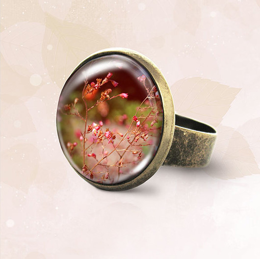 pierścionek z żywicy Pierścionek - Lato - brąz