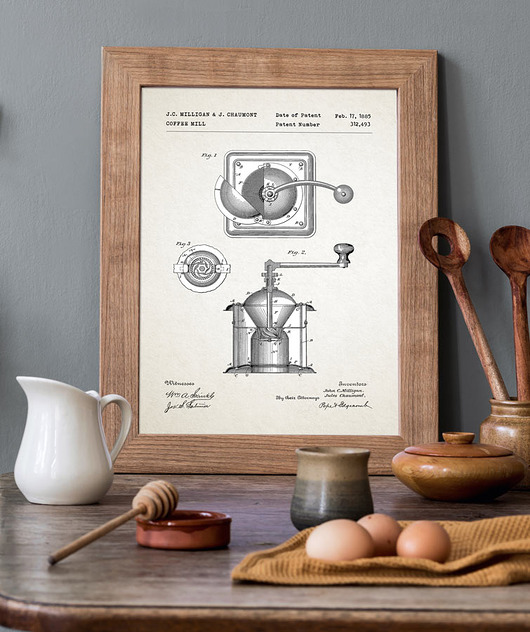 Plakat Młynek do kawy - patent  minimalmill