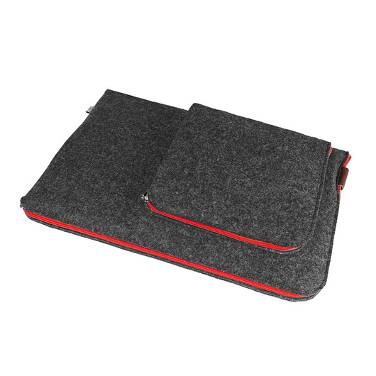 etui na laptopa POKROWIEC NA LAPTOPA I ZASILACZ czerwony zamek