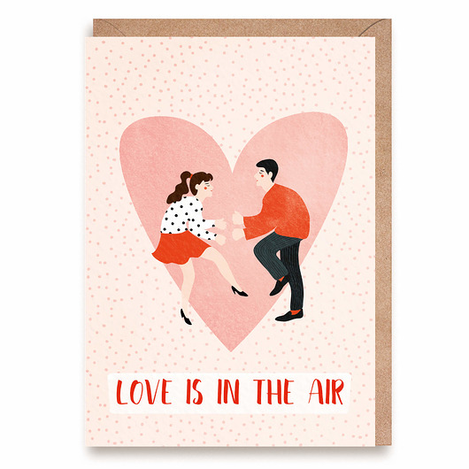 kartki okolicznościowe - wydruki Kartka miłosna Love is In Ihe Air