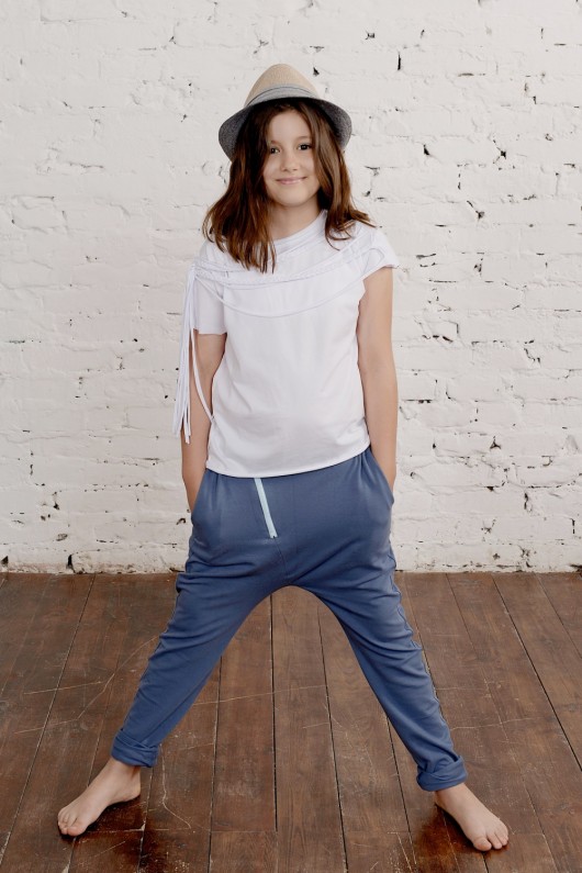 Bluzka z warkoczem Braida White Loose