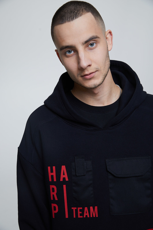 bluzy męskie Bluza Hoodie Ex Ove Tech Pocket